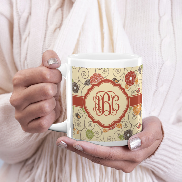 Fall Flowers 20oz Coffee Mug - LIFESTYLE