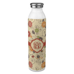 Fall Flowers 20oz Stainless Steel Water Bottle - Full Print (Personalized)