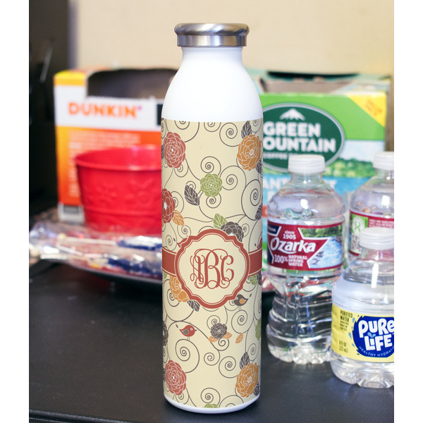 Fall Flowers 20oz Water Bottles - Full Print - In Context