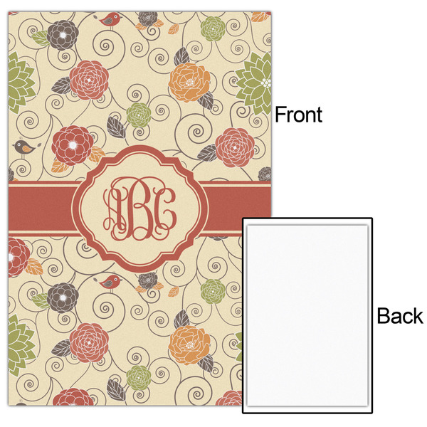 Fall Flowers 24x36 - Matte Poster - Front & Back