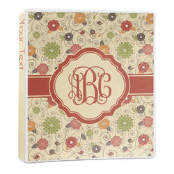 Fall Flowers 3-Ring Binder - 1 inch (Personalized)