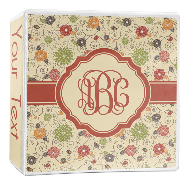 Custom Fall Flowers 3-Ring Binder - 2 inch (Personalized)