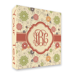 Fall Flowers 3 Ring Binder - Full Wrap - 2" (Personalized)