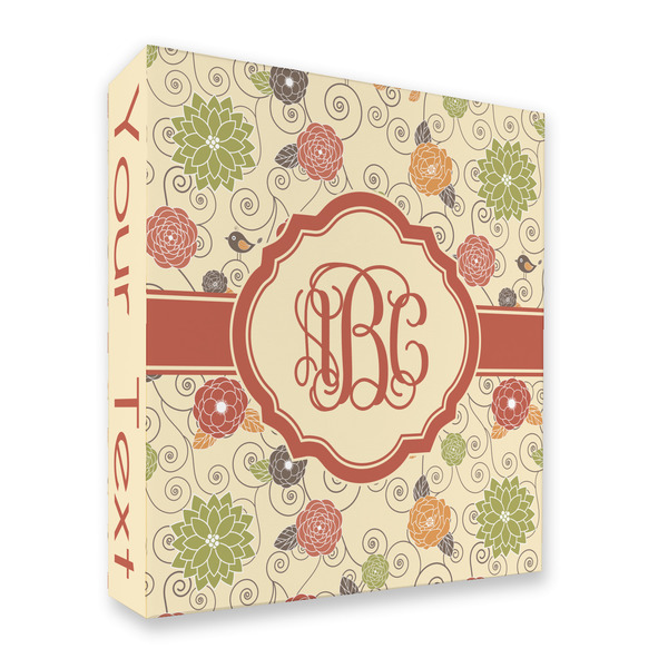 Fall Flowers 3 Ring Binders - Full Wrap - 2" - FRONT
