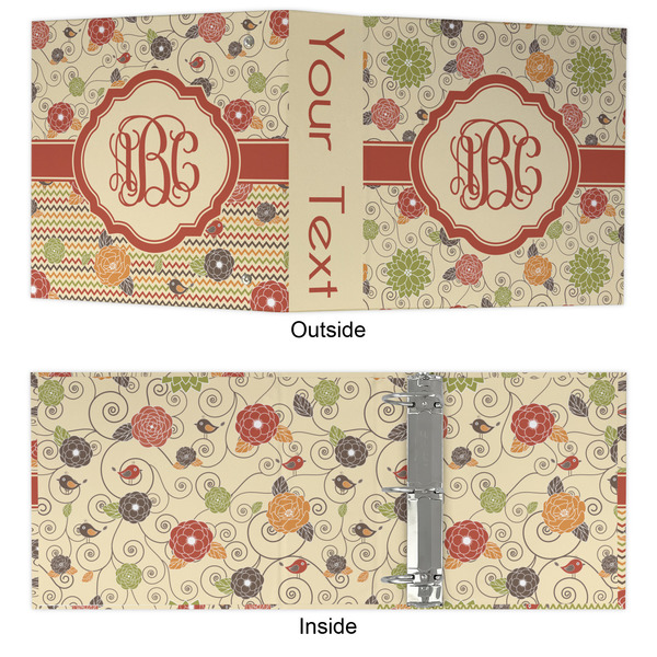 Fall Flowers 3 Ring Binders - Full Wrap - 3" - APPROVAL