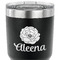 Fall Flowers 30 oz Stainless Steel Ringneck Tumbler - Black - CLOSE UP