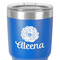Fall Flowers 30 oz Stainless Steel Ringneck Tumbler - Blue - Close Up