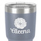Fall Flowers 30 oz Stainless Steel Ringneck Tumbler - Grey - Close Up