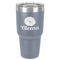 Fall Flowers 30 oz Stainless Steel Ringneck Tumbler - Grey - Front