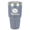 Fall Flowers 30 oz Stainless Steel Tumbler - Grey - Single-Sided (Personalized)