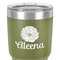 Fall Flowers 30 oz Stainless Steel Ringneck Tumbler - Olive - Close Up