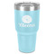 Fall Flowers 30 oz Stainless Steel Ringneck Tumbler - Teal - Front