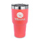 Fall Flowers 30 oz Stainless Steel Ringneck Tumblers - Coral - FRONT