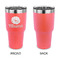 Fall Flowers 30 oz Stainless Steel Ringneck Tumblers - Coral - Single Sided - APPROVAL