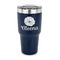 Fall Flowers 30 oz Stainless Steel Ringneck Tumblers - Navy - FRONT