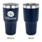 Fall Flowers 30 oz Stainless Steel Ringneck Tumblers - Navy - Single Sided - APPROVAL