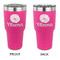 Fall Flowers 30 oz Stainless Steel Tumbler - Pink - Double Sided (Personalized)