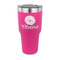 Fall Flowers 30 oz Stainless Steel Ringneck Tumblers - Pink - FRONT