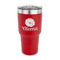 Fall Flowers 30 oz Stainless Steel Ringneck Tumblers - Red - FRONT