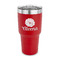 Fall Flowers 30 oz Stainless Steel Tumbler - Red - Single Sided (Personalized)