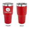 Fall Flowers 30 oz Stainless Steel Ringneck Tumblers - Red - Single Sided - APPROVAL
