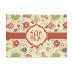 Fall Flowers 4' x 6' Patio Rug (Personalized)