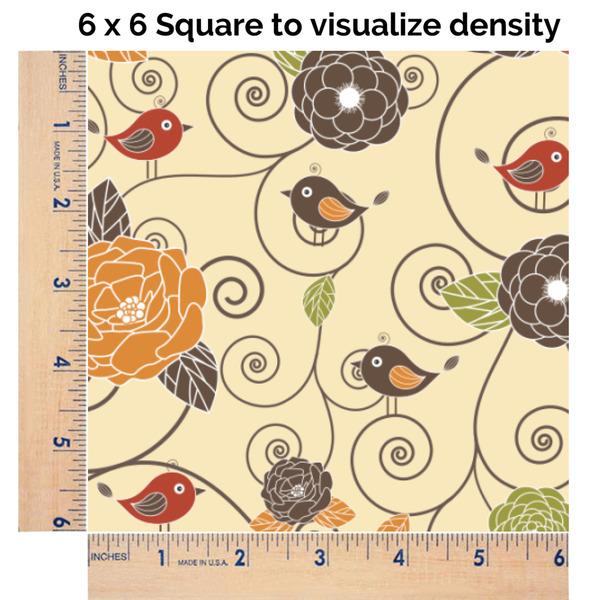 Fall Flowers 6x6 Swatch of Fabric