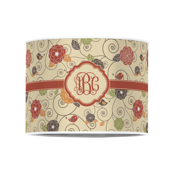 Fall Flowers 8" Drum Lampshade - FRONT (Poly Film)
