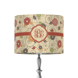 Fall Flowers 8" Drum Lamp Shade - Fabric (Personalized)