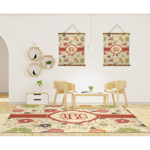 Fall Flowers 8'x10' Indoor Area Rugs - IN CONTEXT