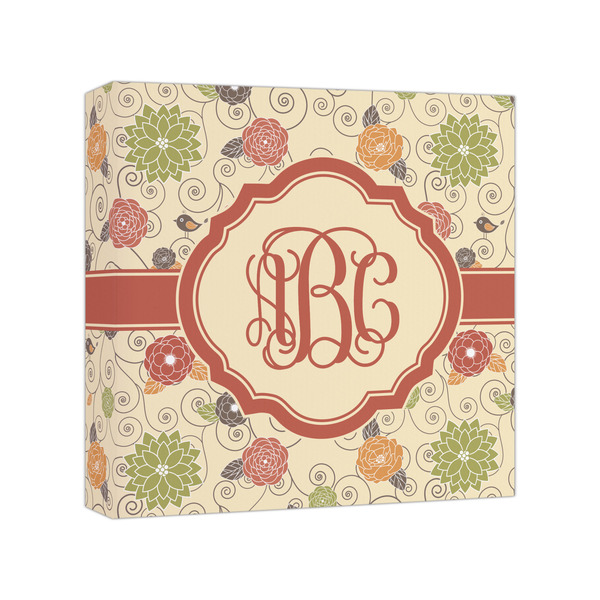 Custom Fall Flowers Canvas Print - 8x8 (Personalized)
