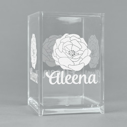 Fall Flowers Acrylic Pen Holder (Personalized)