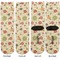 Fall Flowers Adult Crew Socks - Double Pair - Front and Back - Apvl