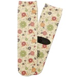 Fall Flowers Adult Crew Socks (Personalized)