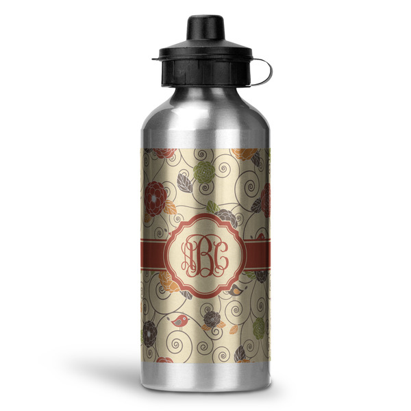 Custom Fall Flowers Water Bottle - Aluminum - 20 oz (Personalized)