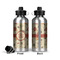 Fall Flowers Aluminum Water Bottle - Front and Back