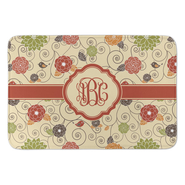 Custom Fall Flowers Anti-Fatigue Kitchen Mat (Personalized)