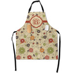 Fall Flowers Apron With Pockets w/ Monogram