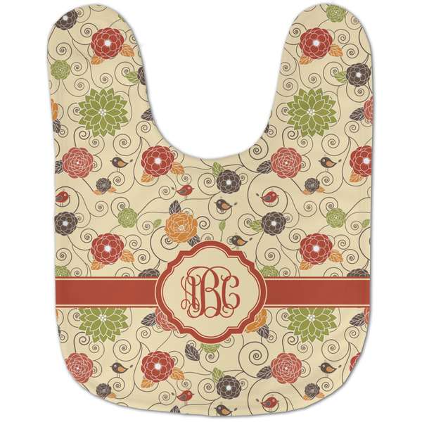 Fall Flowers Baby Bib - AFT flat