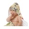 Fall Flowers Baby Hooded Towel on Child