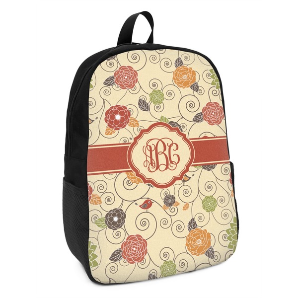 Custom Fall Flowers Kids Backpack (Personalized)