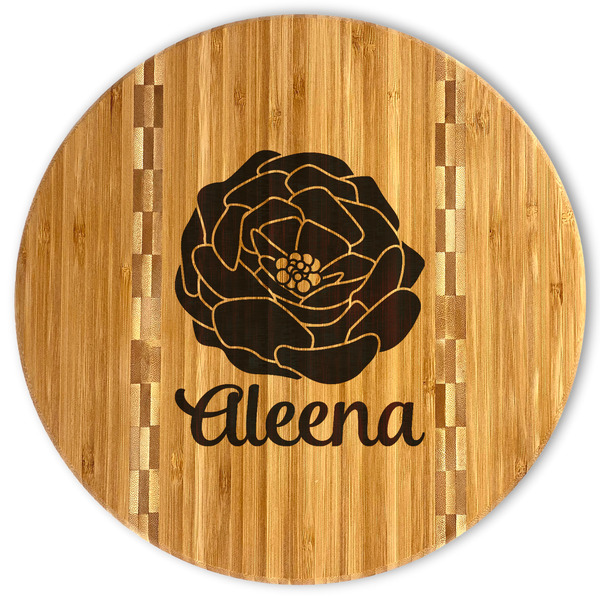 Custom Fall Flowers Bamboo Cutting Board (Personalized)