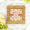 Fall Flowers Bamboo Trivet with 6" Tile - LIFESTYLE