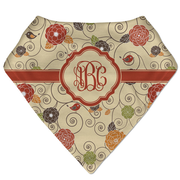 Custom Fall Flowers Bandana Bib (Personalized)