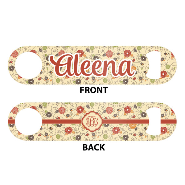 Fall Flowers Bar Bottle Opener - White - Approval