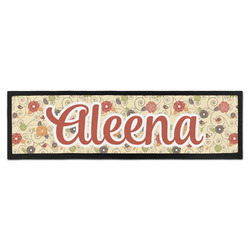 Fall Flowers Bar Mat - Large (Personalized)