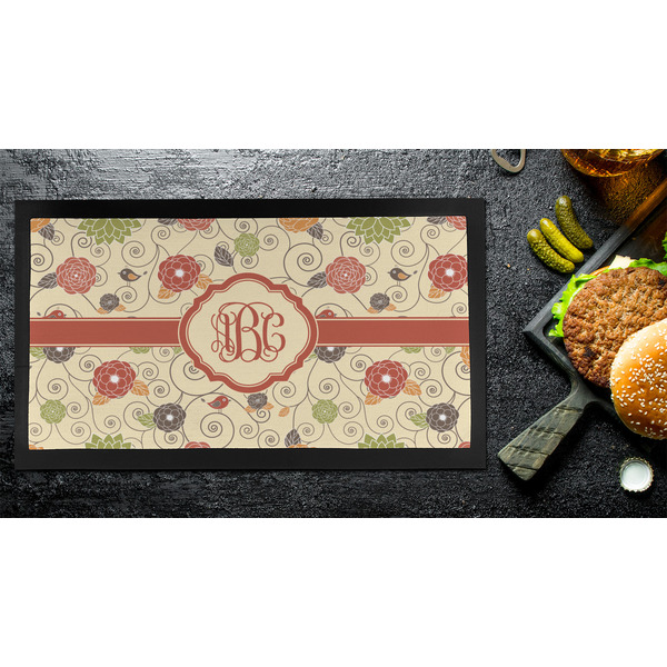 Fall Flowers Bar Mat - Small - LIFESTYLE