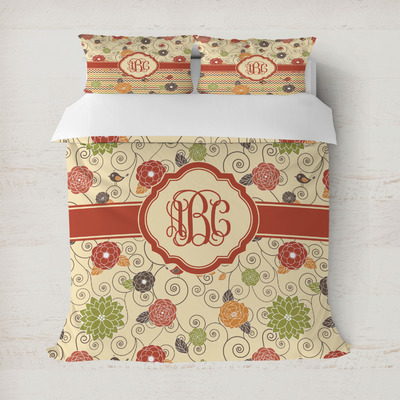 Fall Flowers Duvet Cover (Personalized)