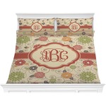Fall Flowers Comforter Set - King (Personalized)