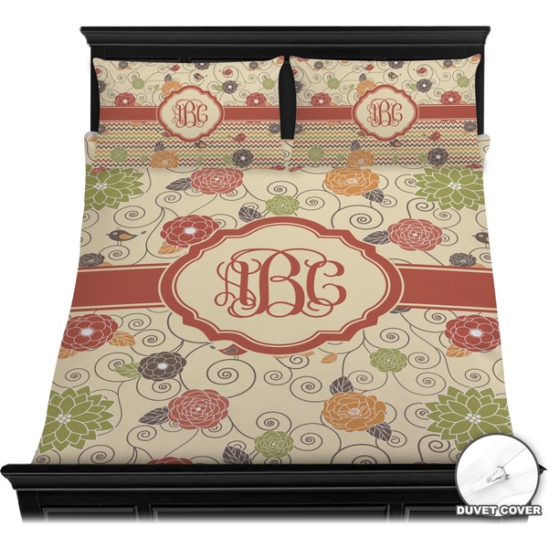 Fall Flowers Bedding Set (Queen) - Duvet